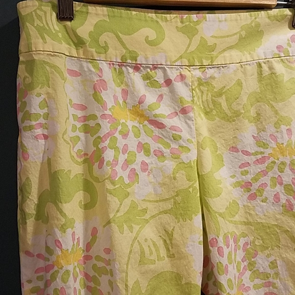 Lilly Pulitzer Jubilee Grayson Lilly in the Leaves Capri Pants Size 8 - Picture 2 of 6